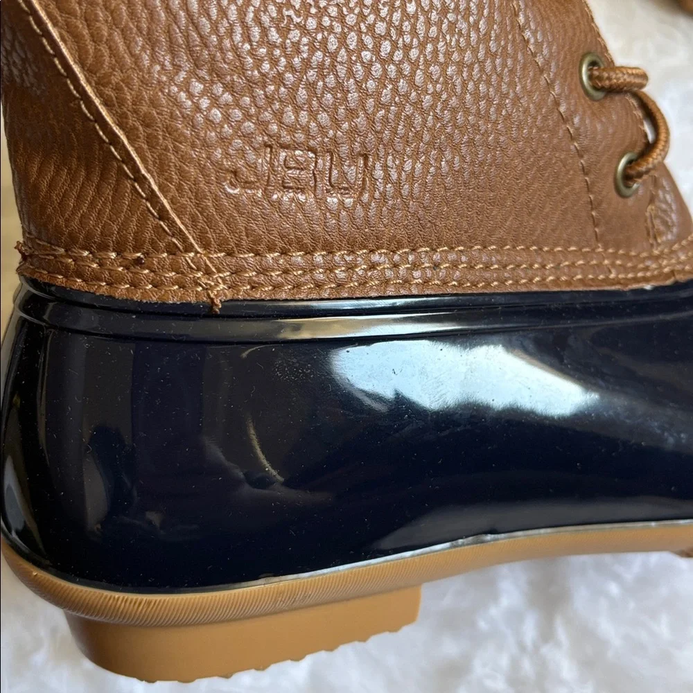 NWT JBU By Jambu Waterproof Duck Boots In Navy Blue And Brown Size 8M